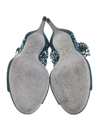 René Caovilla Suede Crystal Embellishments Sock Boots