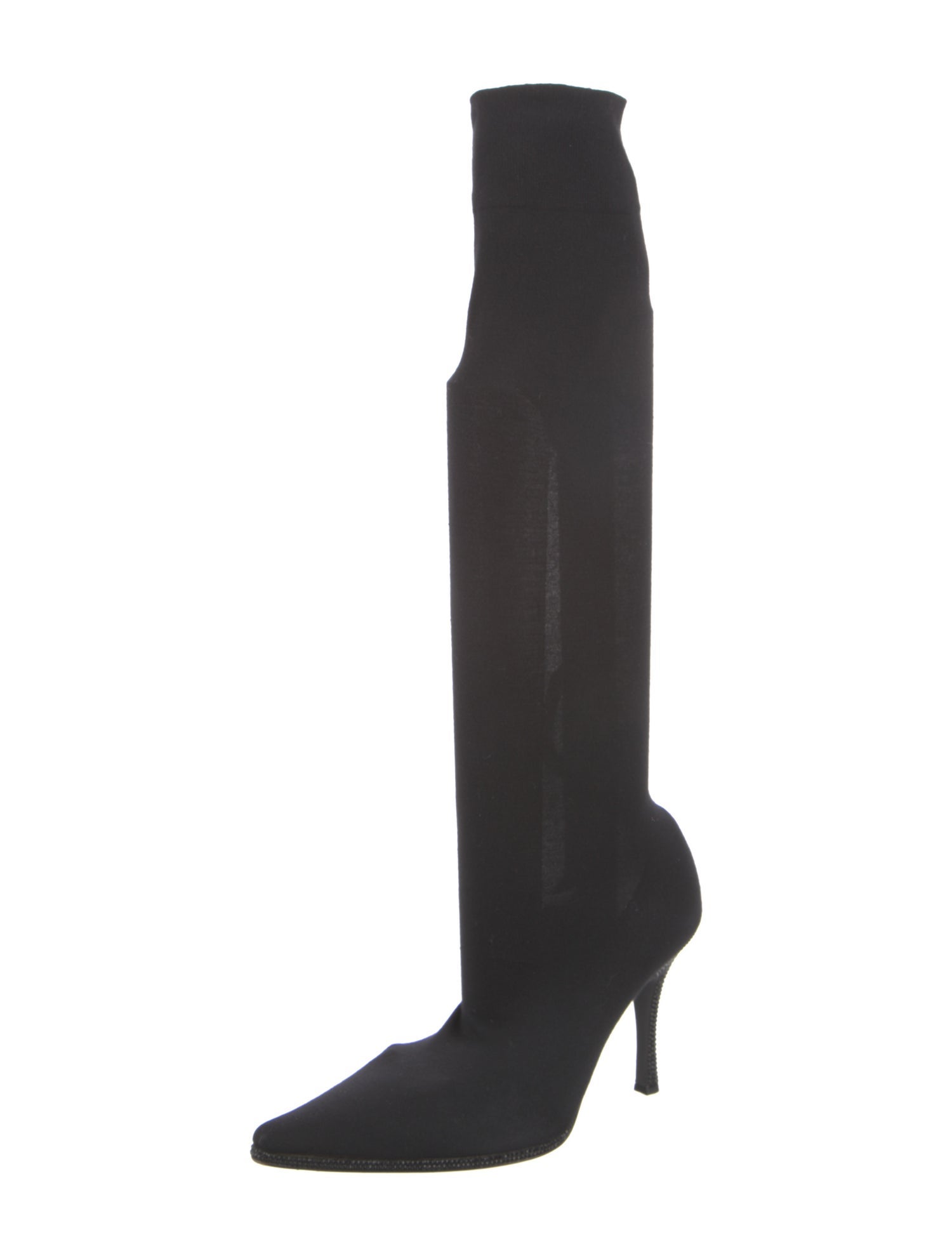 René Caovilla Glitter Accents Sock Boots