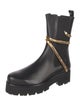 René Caovilla Leather Moto Boots