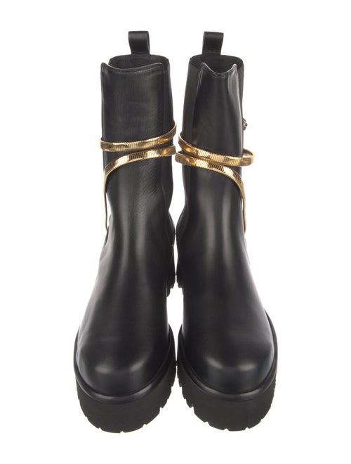 René Caovilla Leather Moto Boots