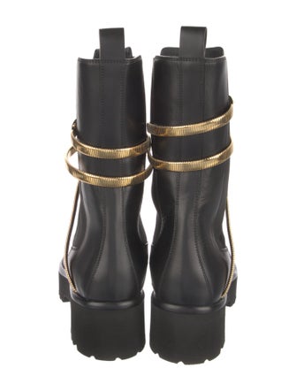 René Caovilla Leather Moto Boots