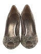 René Caovilla Crystal Patterned Pumps
