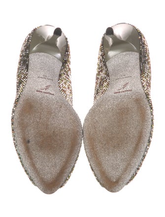 René Caovilla Crystal Patterned Pumps