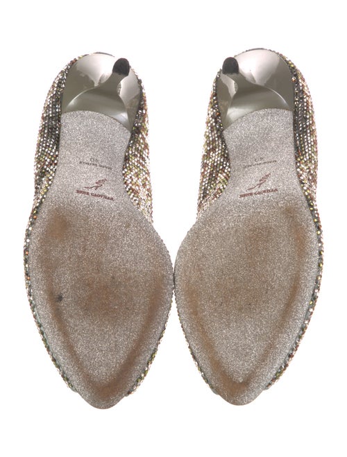 René Caovilla Crystal Patterned Pumps