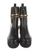 René Caovilla Leather Crystal Embellishments Moto Boots