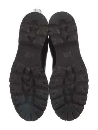 René Caovilla Leather Crystal Embellishments Moto Boots