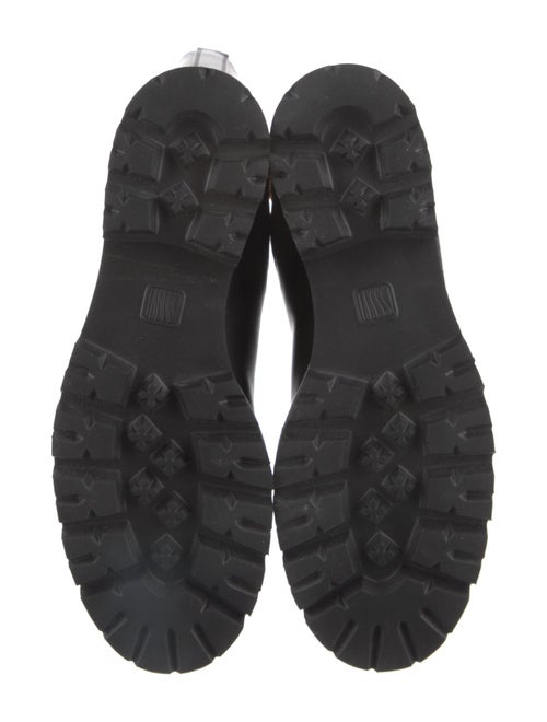 René Caovilla Leather Crystal Embellishments Moto Boots