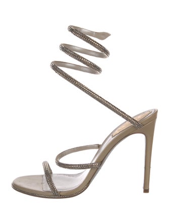 René Caovilla Crystal Embellishments Sandals