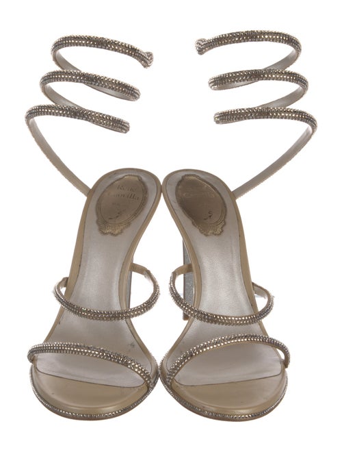 René Caovilla Crystal Embellishments Sandals