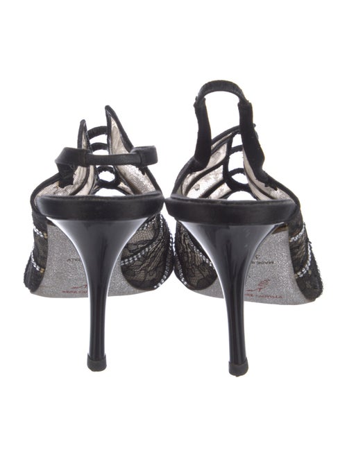 René Caovilla Lace Lace Pattern Mules