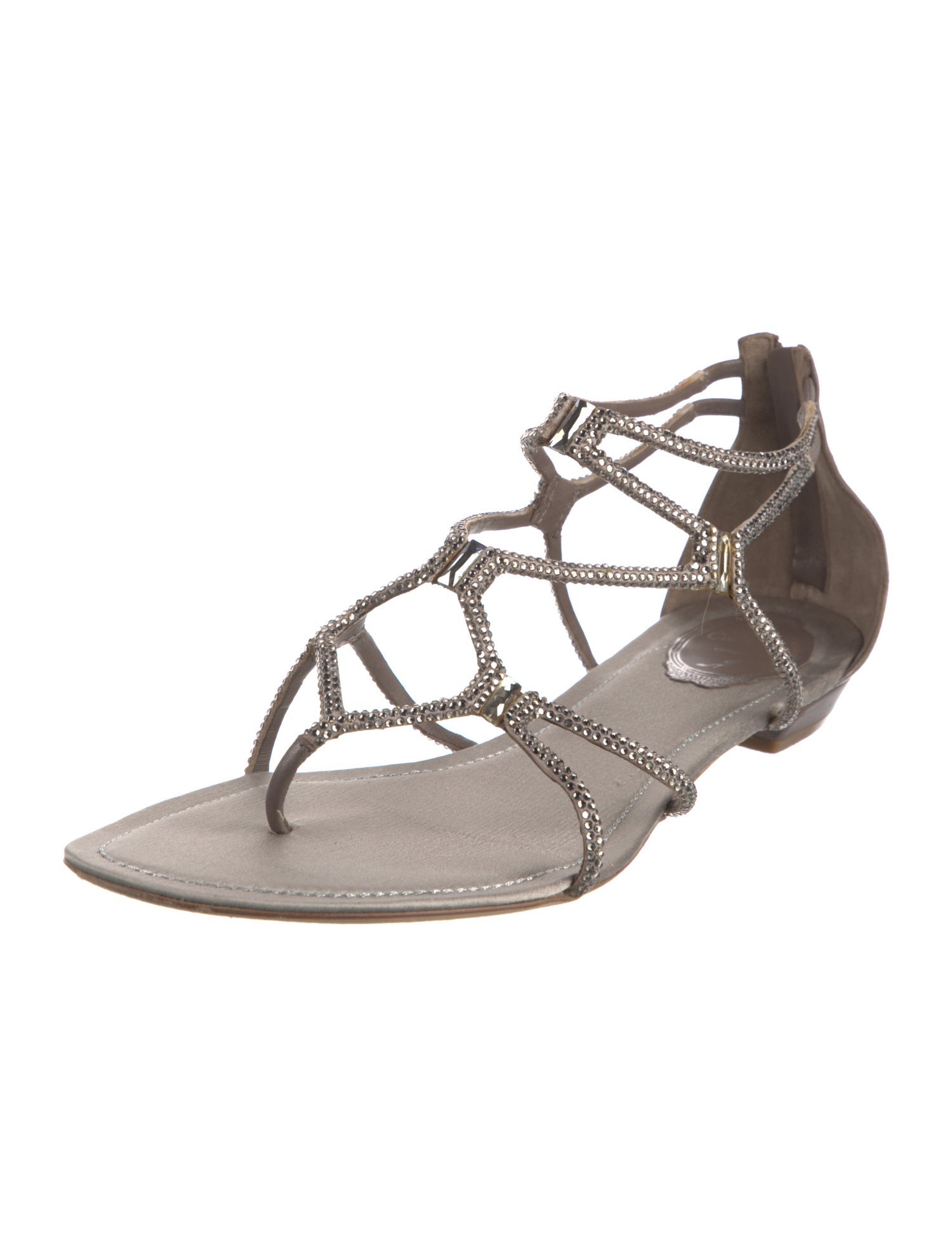 René Caovilla Gladiator Satin Gladiator Sandals