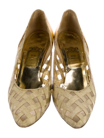 René Caovilla Leather Pumps