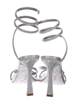 René Caovilla Satin Crystal Embellishments Gladiator Sandals