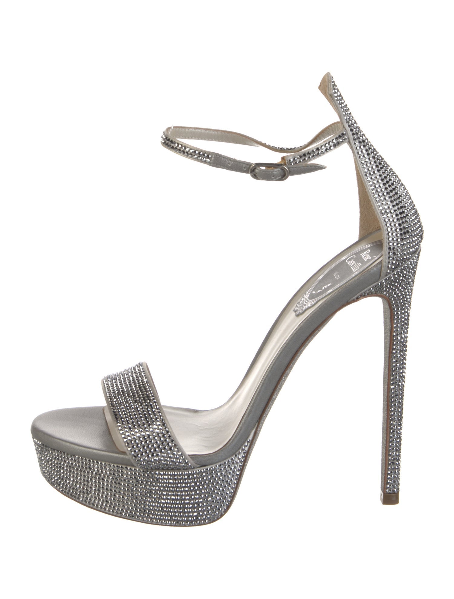 René Caovilla Crystal Crystal Embellishments Sandals
