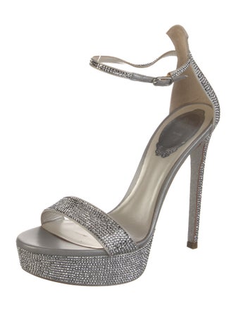 René Caovilla Crystal Crystal Embellishments Sandals