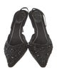 René Caovilla Mesh Beaded Accents Mules