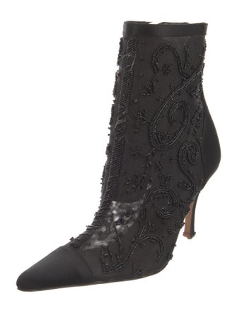 René Caovilla Satin Sock Boots