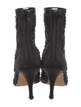 René Caovilla Satin Sock Boots