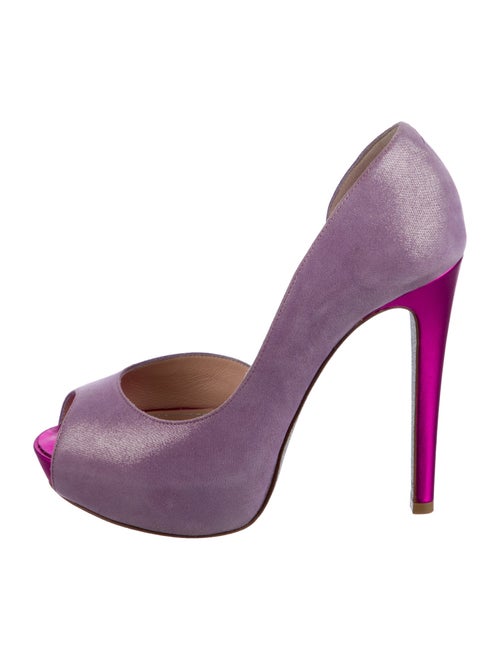René Caovilla Suede D'Orsay Pumps