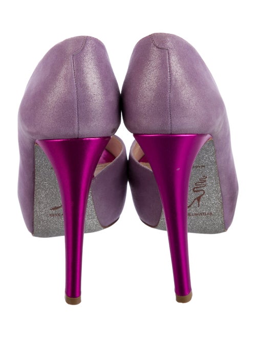René Caovilla Suede D'Orsay Pumps