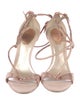 René Caovilla Crystal Embellishments T-Strap Sandals