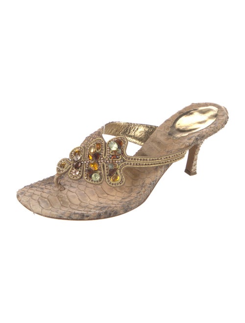 René Caovilla Python Animal Print Espadrilles