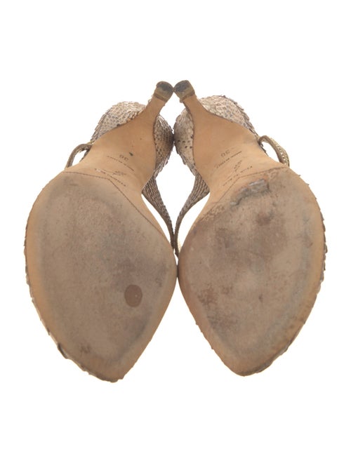 René Caovilla Python Animal Print Espadrilles