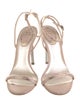 René Caovilla Leather Crystal Embellishments Sandals