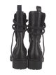 René Caovilla Leather Crystal Embellishments Combat Boots
