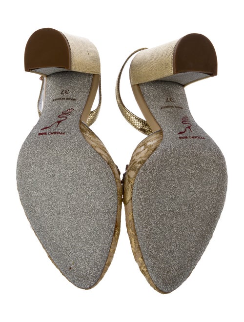 René Caovilla Lace Lace Pattern Mules