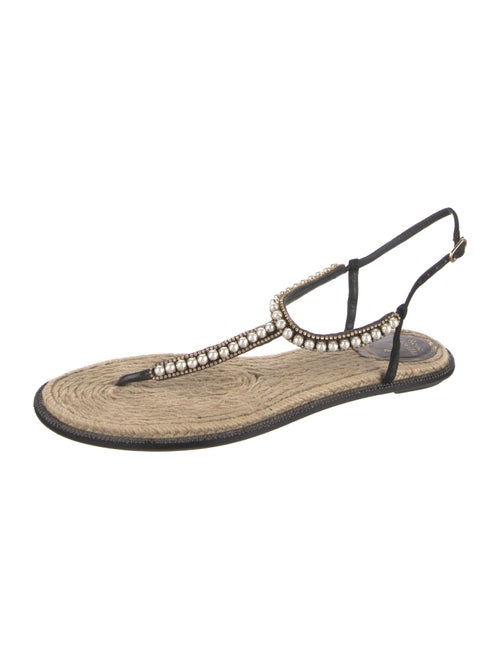 René Caovilla Leather Espadrilles