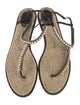 René Caovilla Leather Espadrilles