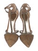 René Caovilla Snakeskin Animal Print T-Strap Pumps