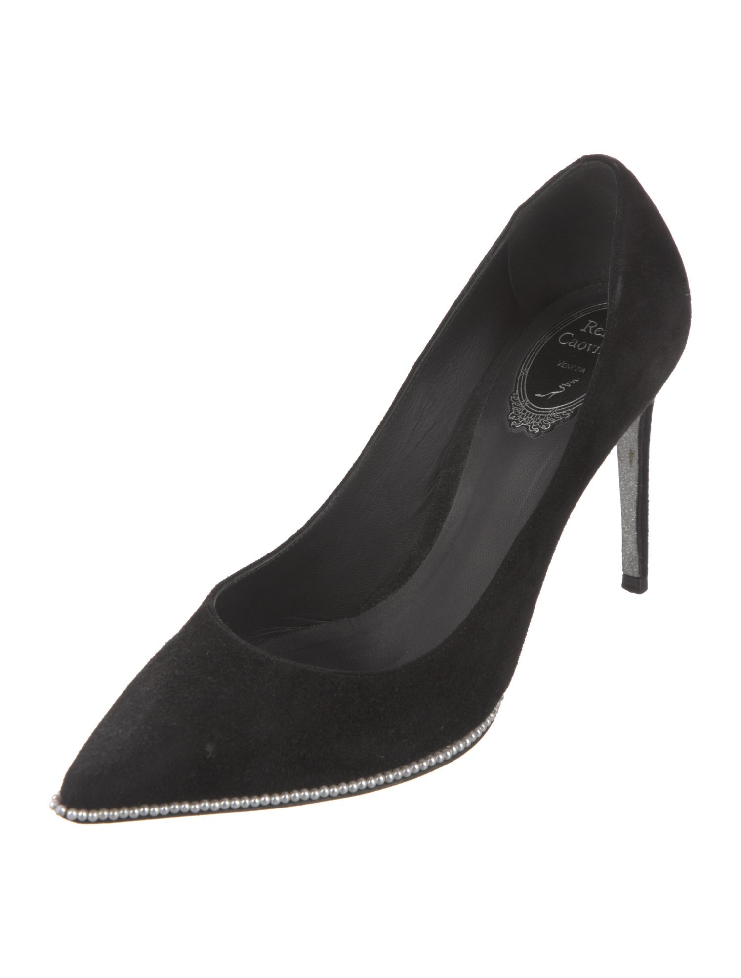 René Caovilla Suede Pumps