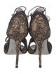 René Caovilla Lace Lace Pattern Sandals