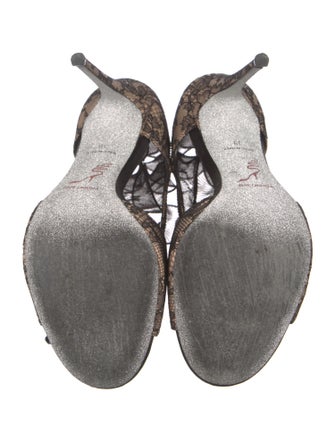 René Caovilla Lace Lace Pattern Sandals