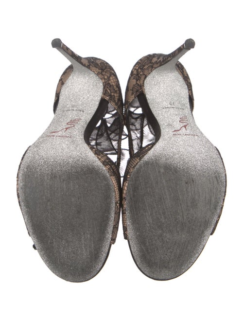 René Caovilla Lace Lace Pattern Sandals