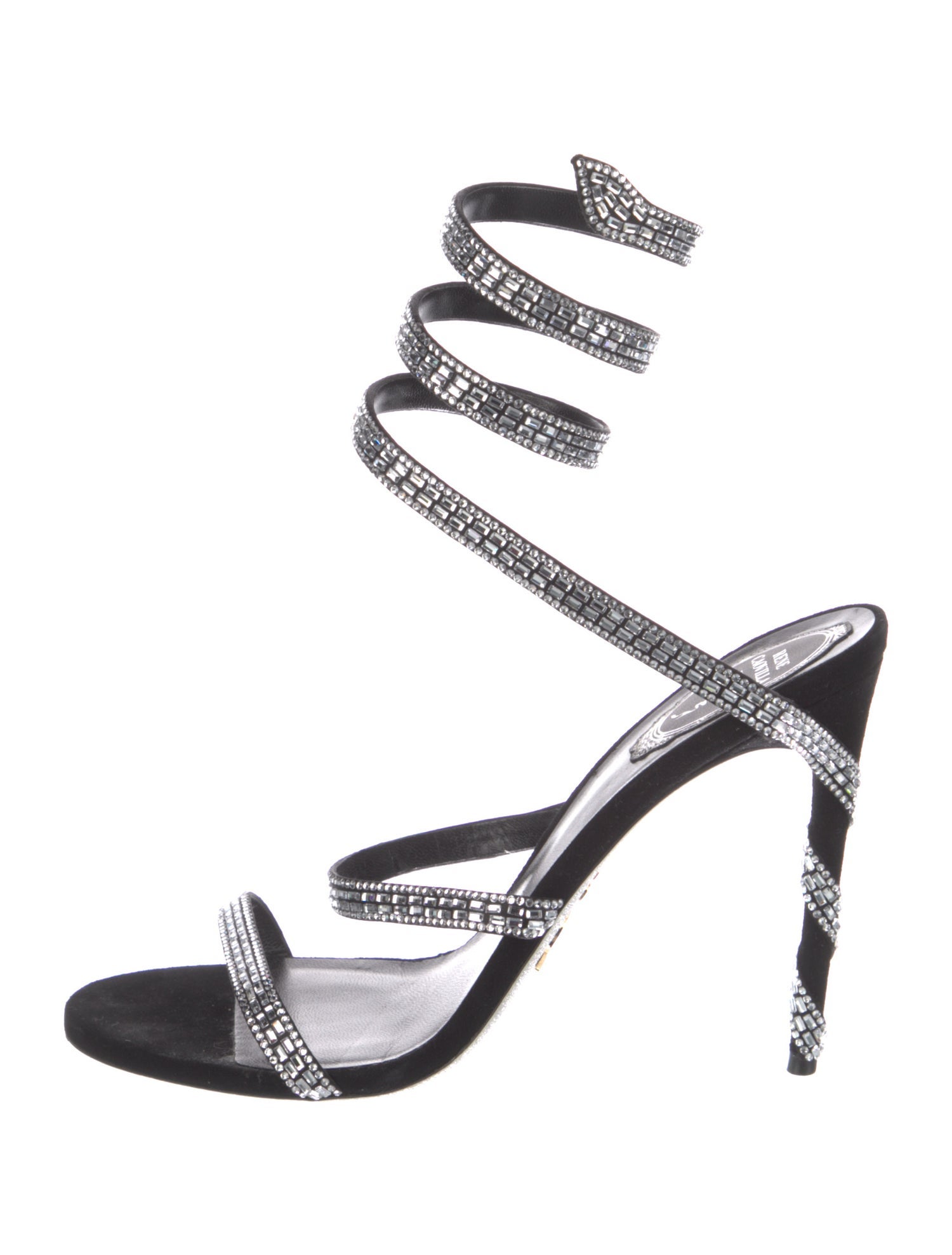 René Caovilla Suede Gladiator Sandals