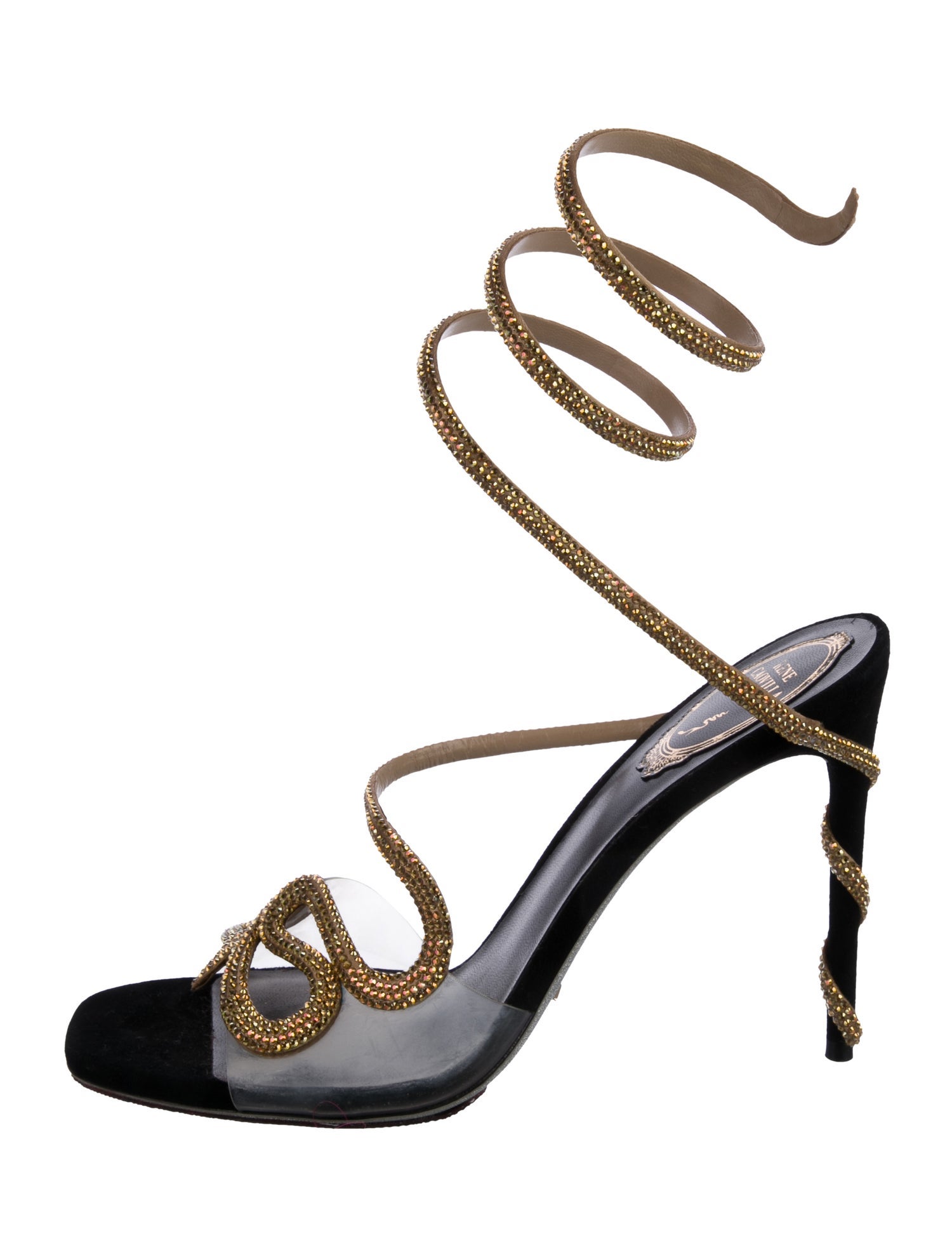 René Caovilla Crystal Crystal Embellishments Gladiator Sandals