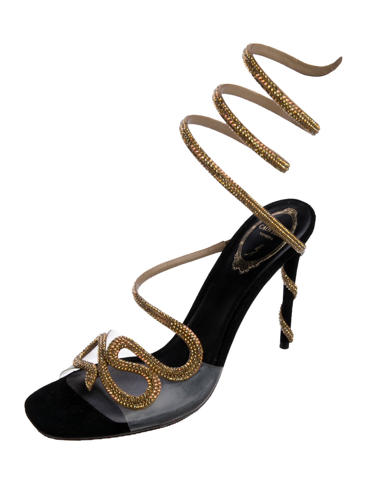 René Caovilla Crystal Crystal Embellishments Gladiator Sandals