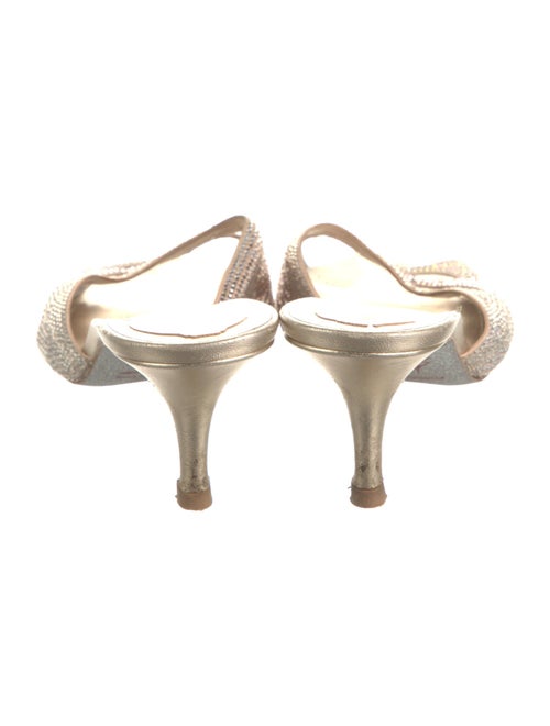 René Caovilla Leather Slides