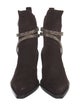 René Caovilla Suede Crystal Embellishments Sock Boots