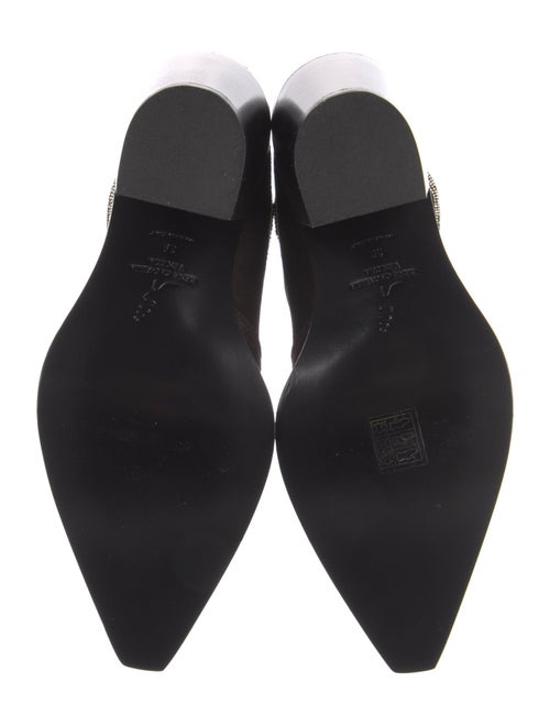 René Caovilla Suede Crystal Embellishments Sock Boots