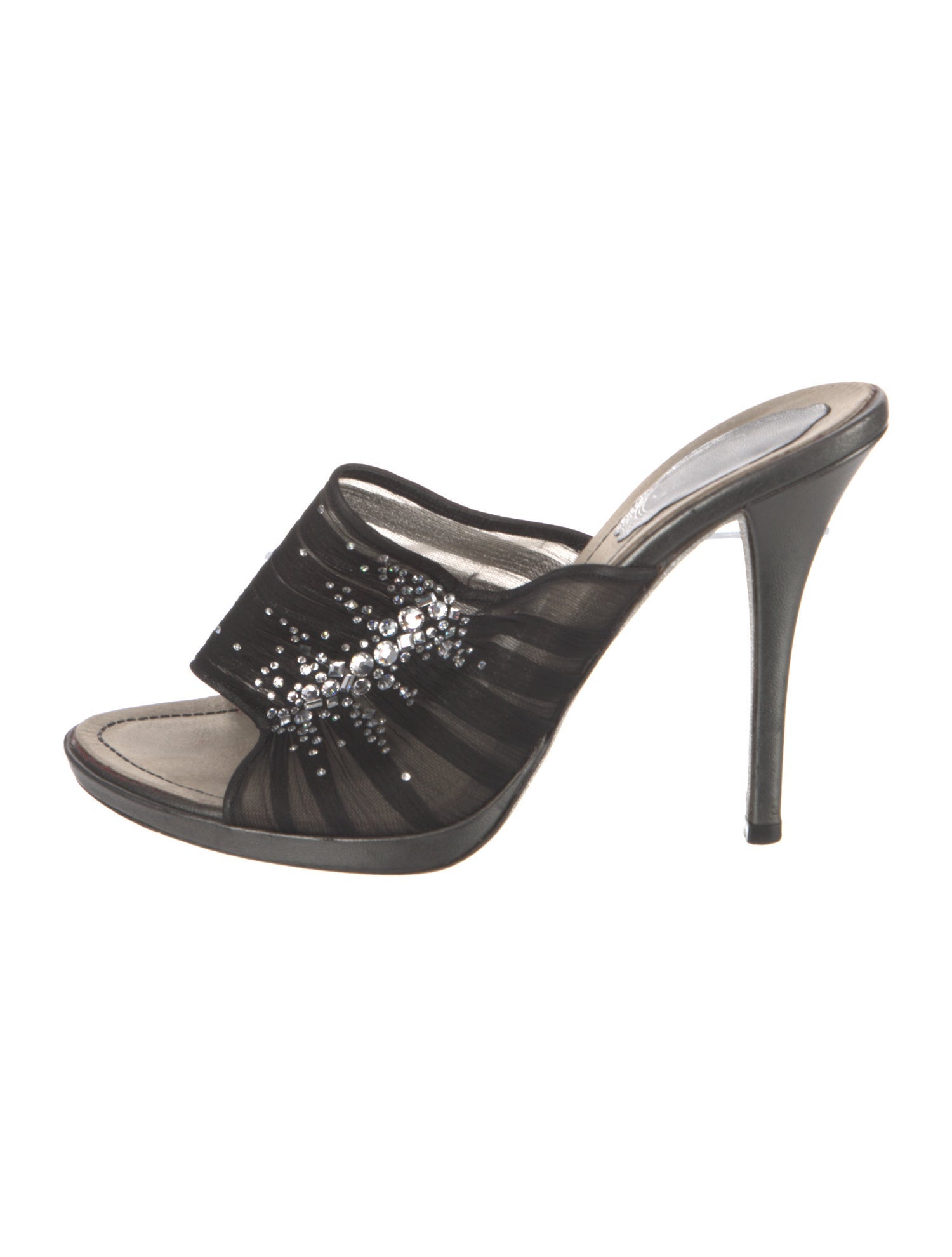 René Caovilla Mesh Slides