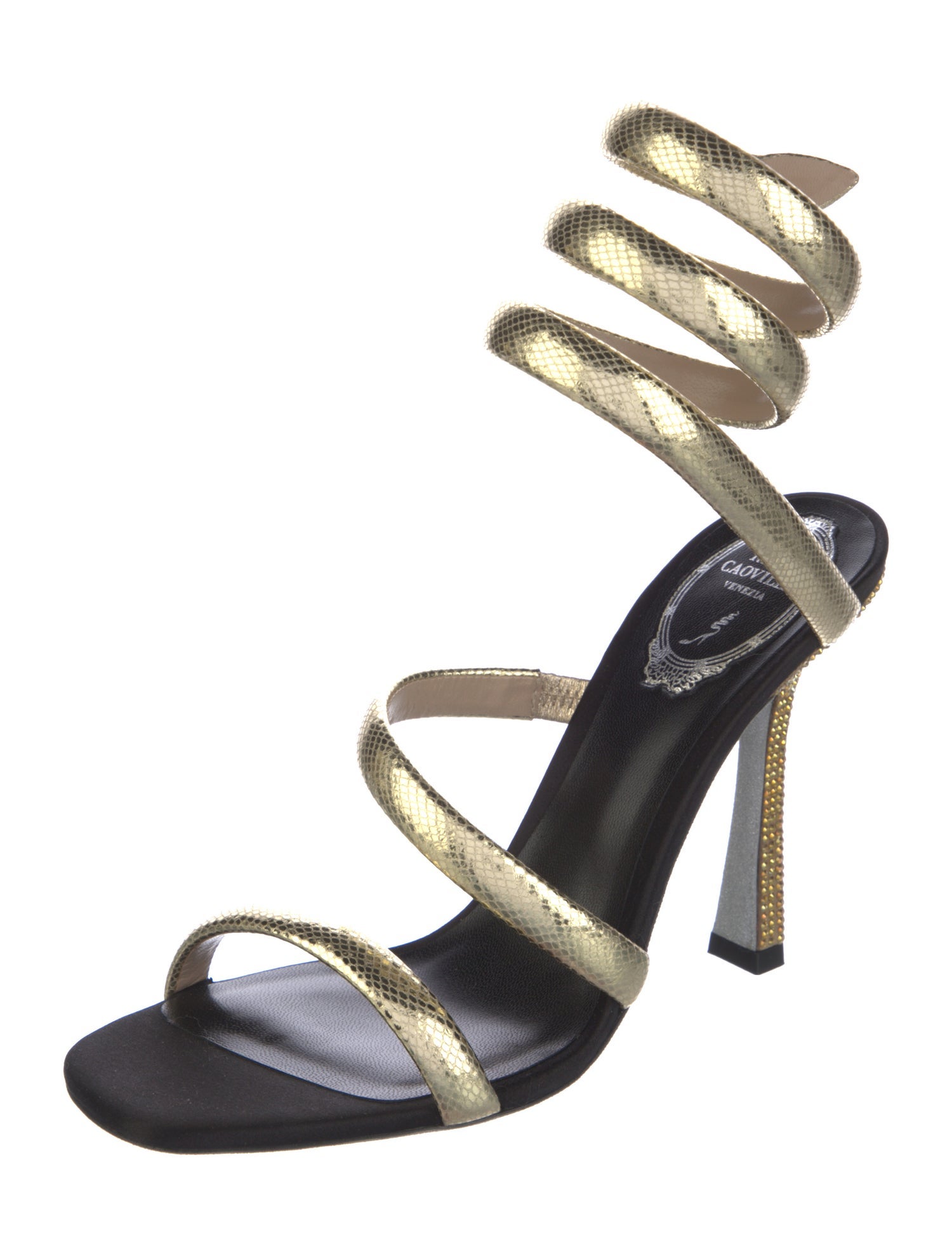 René Caovilla Leather Sandals
