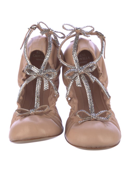 René Caovilla Leather Flats