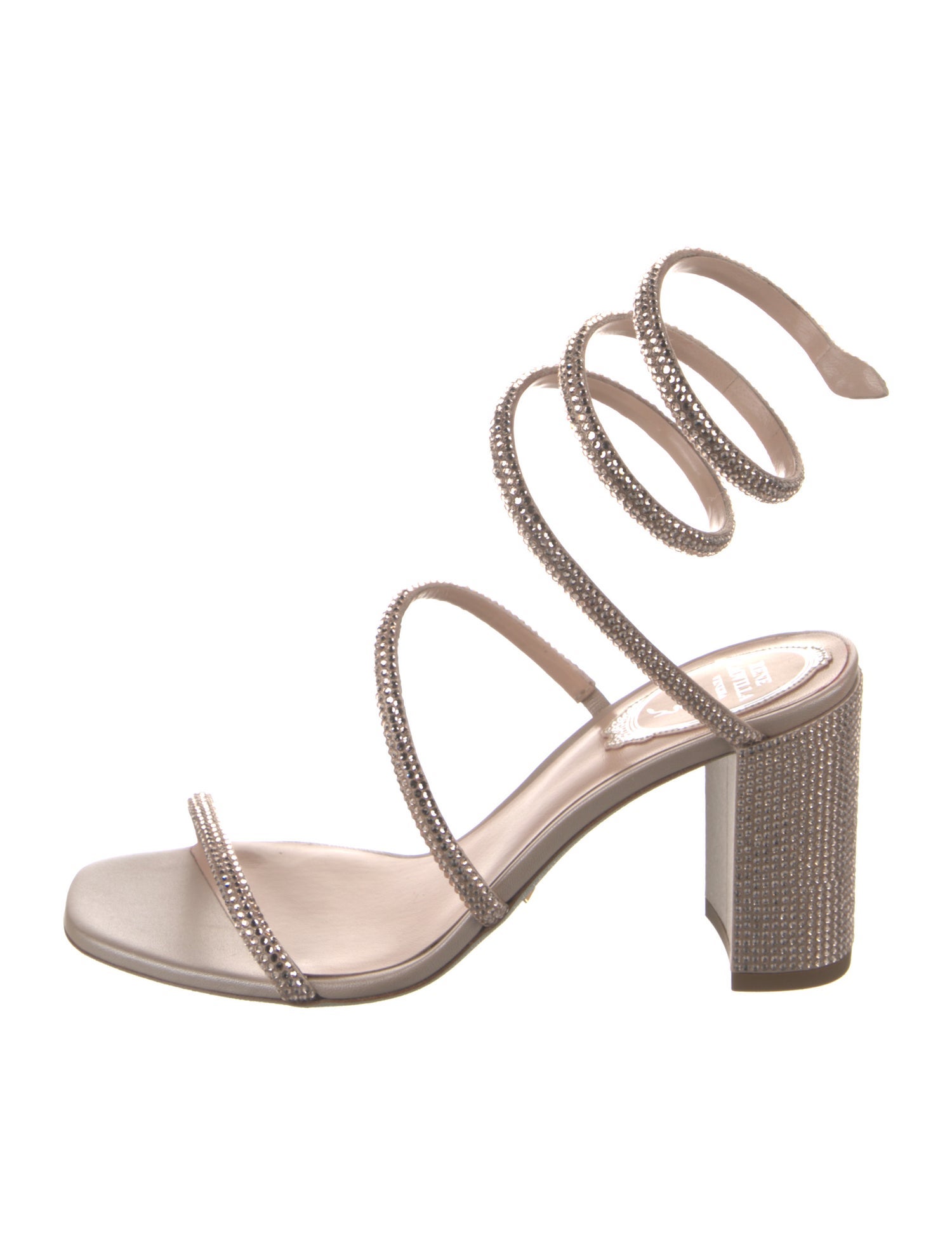 René Caovilla Crystal Crystal Embellishments Sandals
