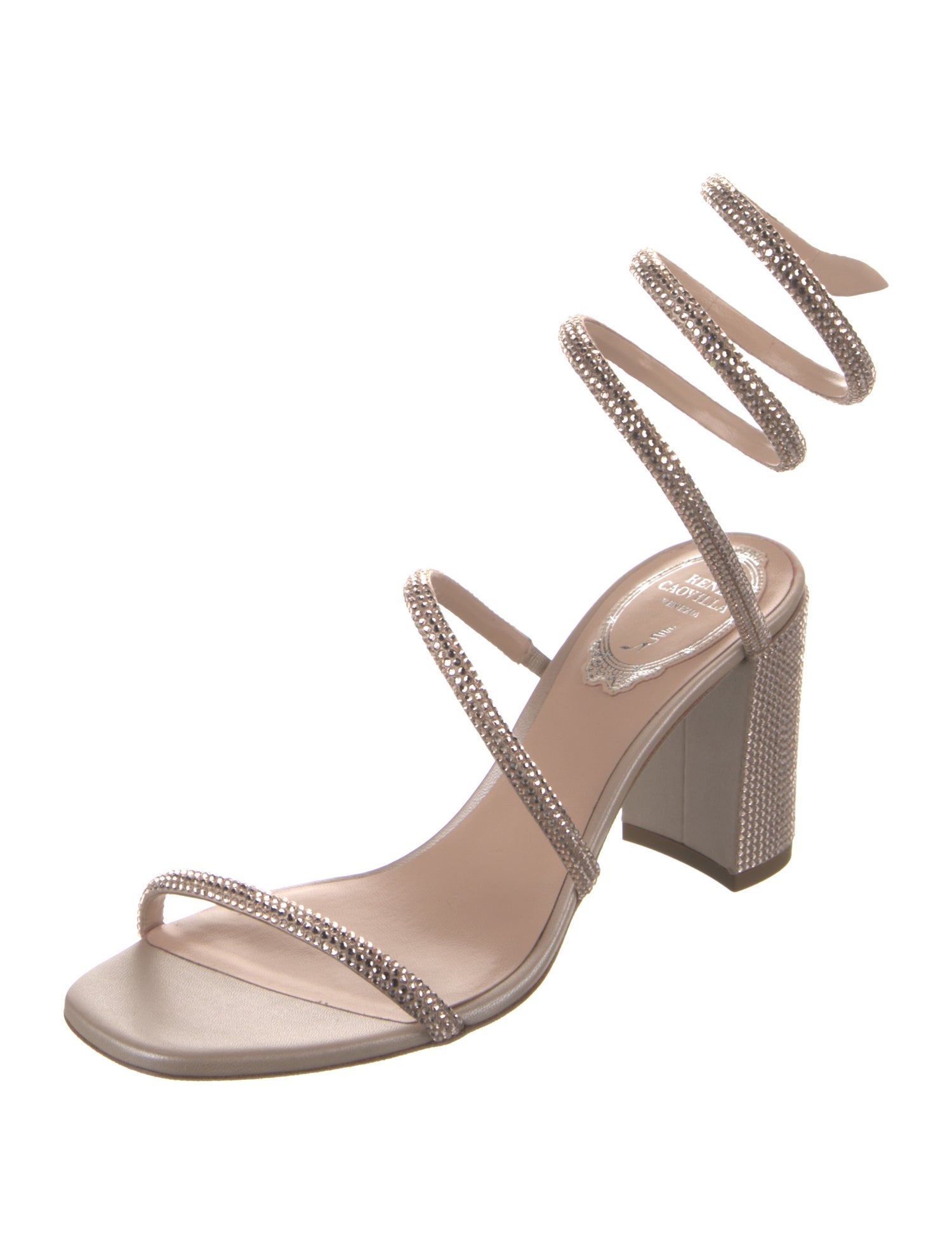 René Caovilla Crystal Crystal Embellishments Sandals