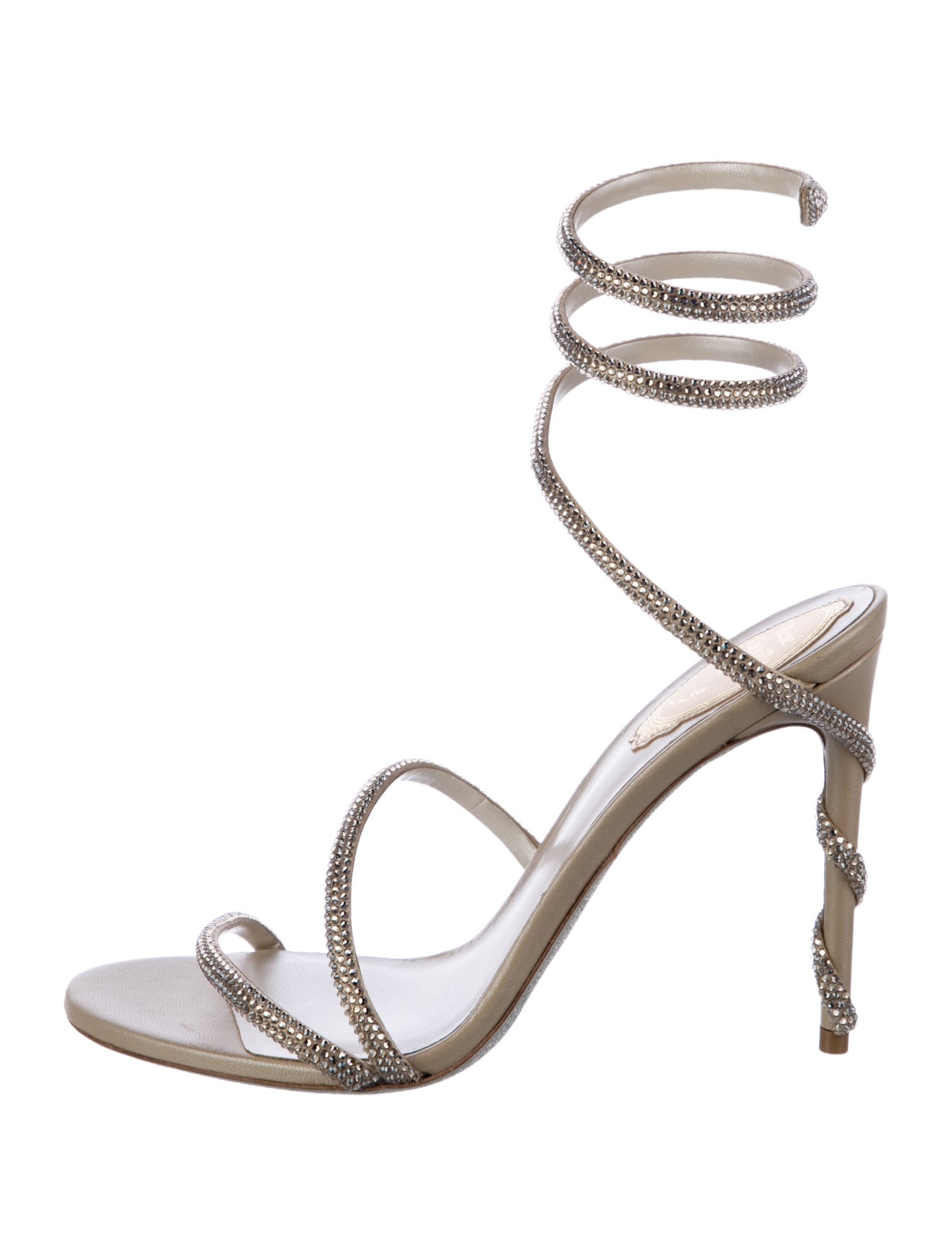 René Caovilla Crystal Crystal Embellishments Sandals