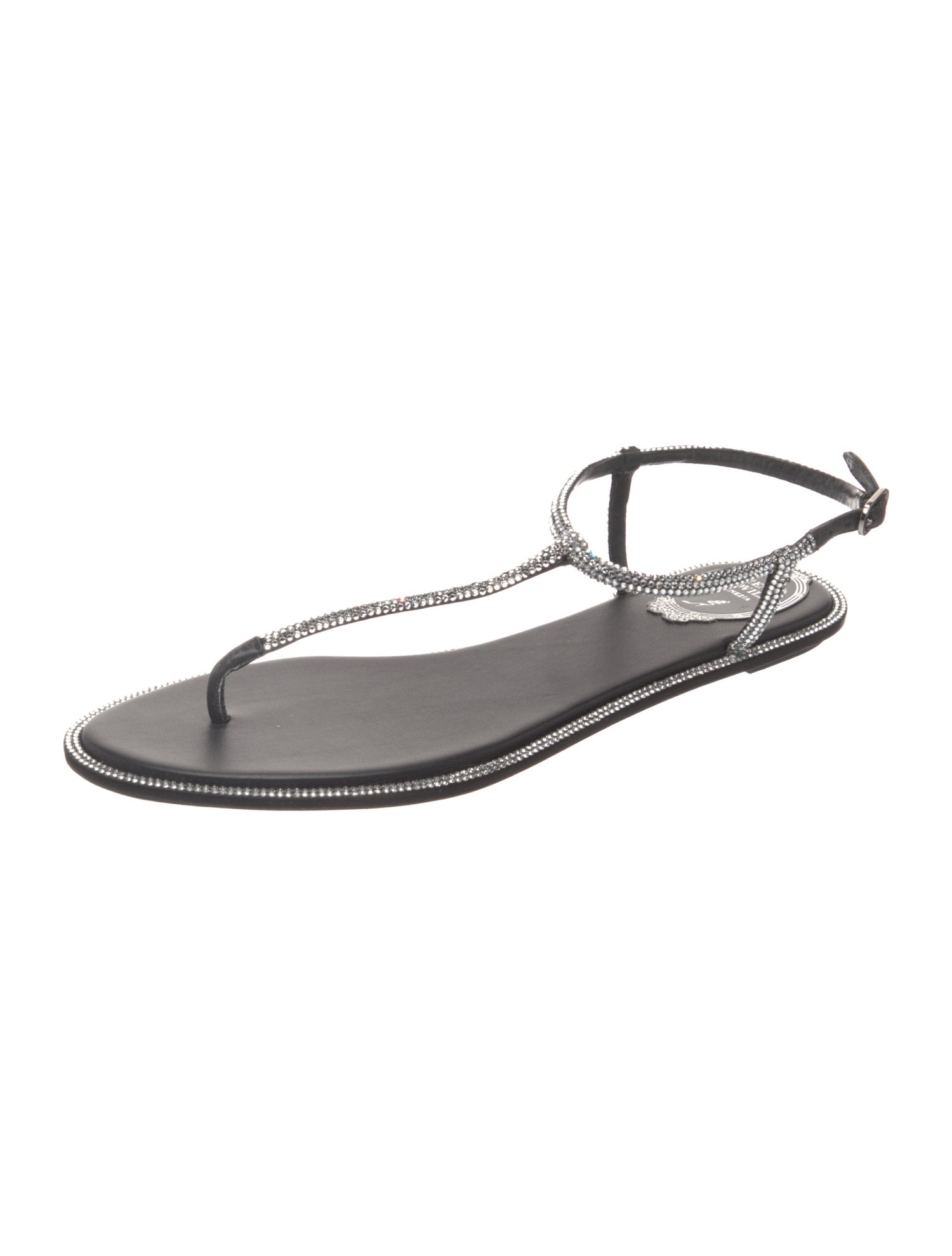 René Caovilla Crystal Crystal Embellishments Sandals